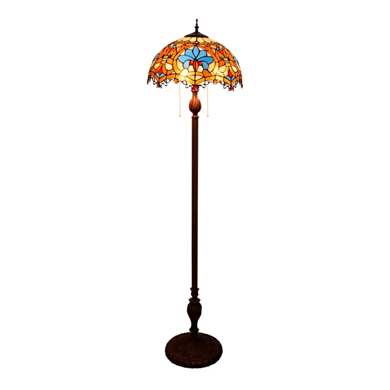 

40CM Tiffany Restaurant Floor Floor Lamp Bar American Decoration Stained Glass Love