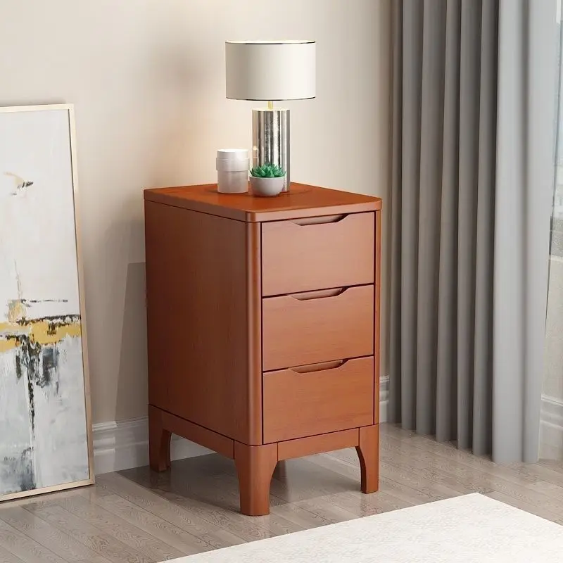 

All solid wood ultra-narrow Nordic simple modern bedside table mini bedside small cabinet small 25/30/35 cm