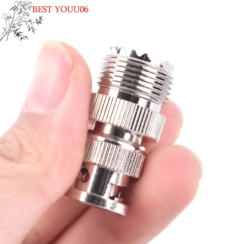 (YOUU06)1pc BNC Male Plug To UHF SO239 PL-259 Female Jack RF Coaxial Adapter Cable Connector
