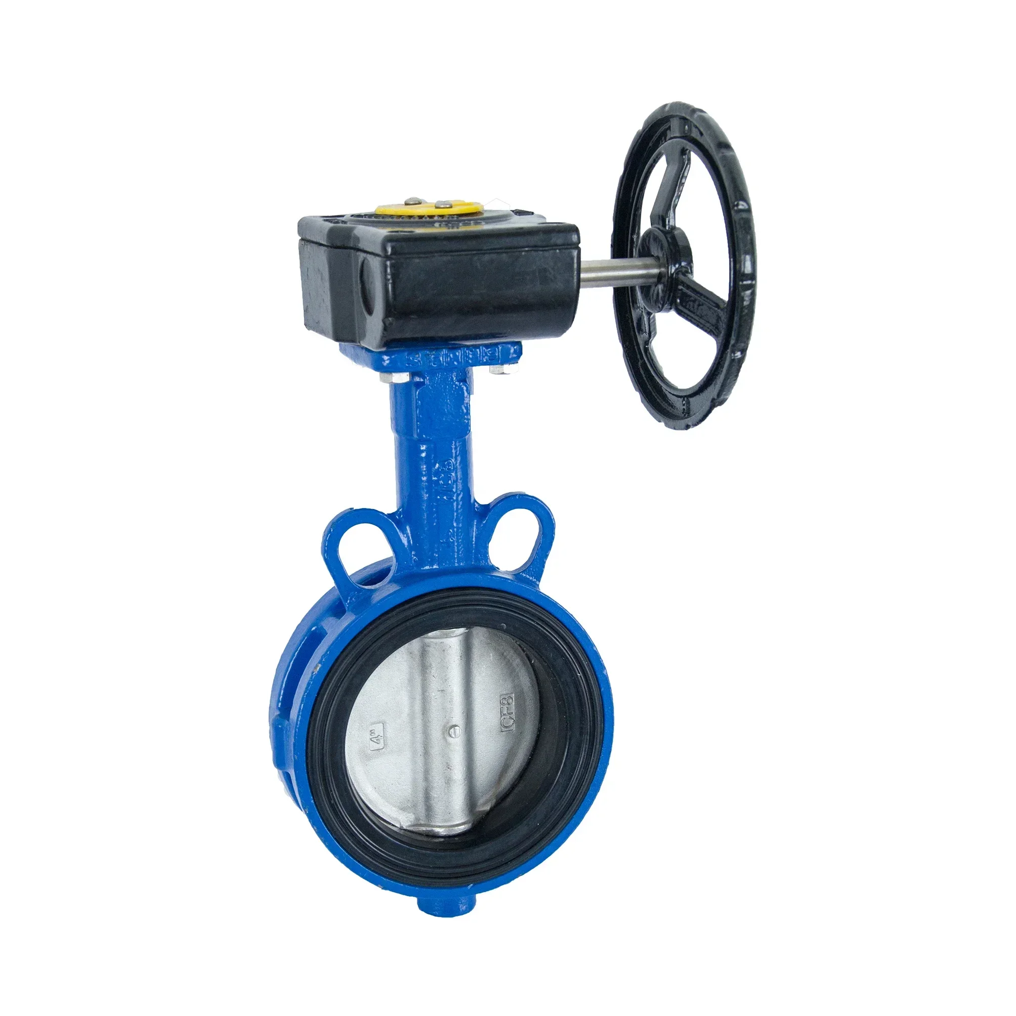 بيع صمام الفراشة 4 بوصة DN100 DN200 dn300 SS304 الفولاذ المقاوم للصدأ العروة نوع مركز خط فراشة صمام مع عقارب