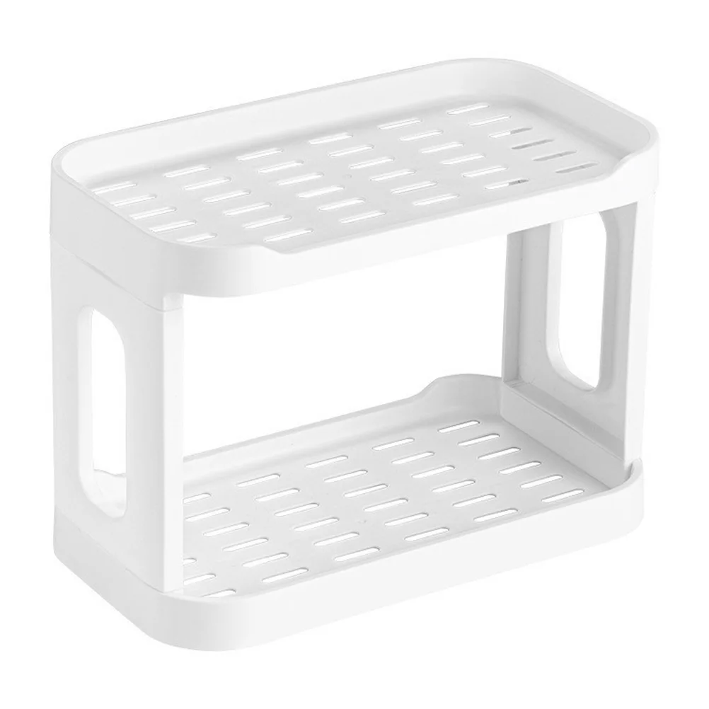 

Double Layer Storage Rack Desktop Organizer For Makeup Lotions Perfumes Space Saving Vanity Bathroom Bedroom