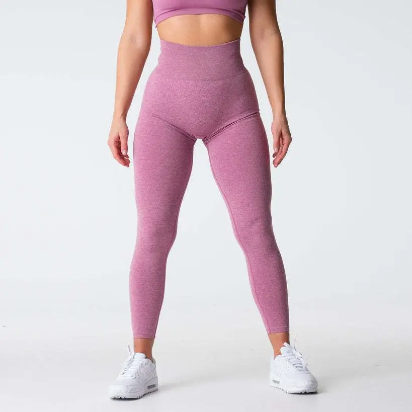 Seamless Knitted Fitness GYM Pants Women\'s High Waist and Hips Tight Peach Buttocks High Waist Nude Yoga Pants