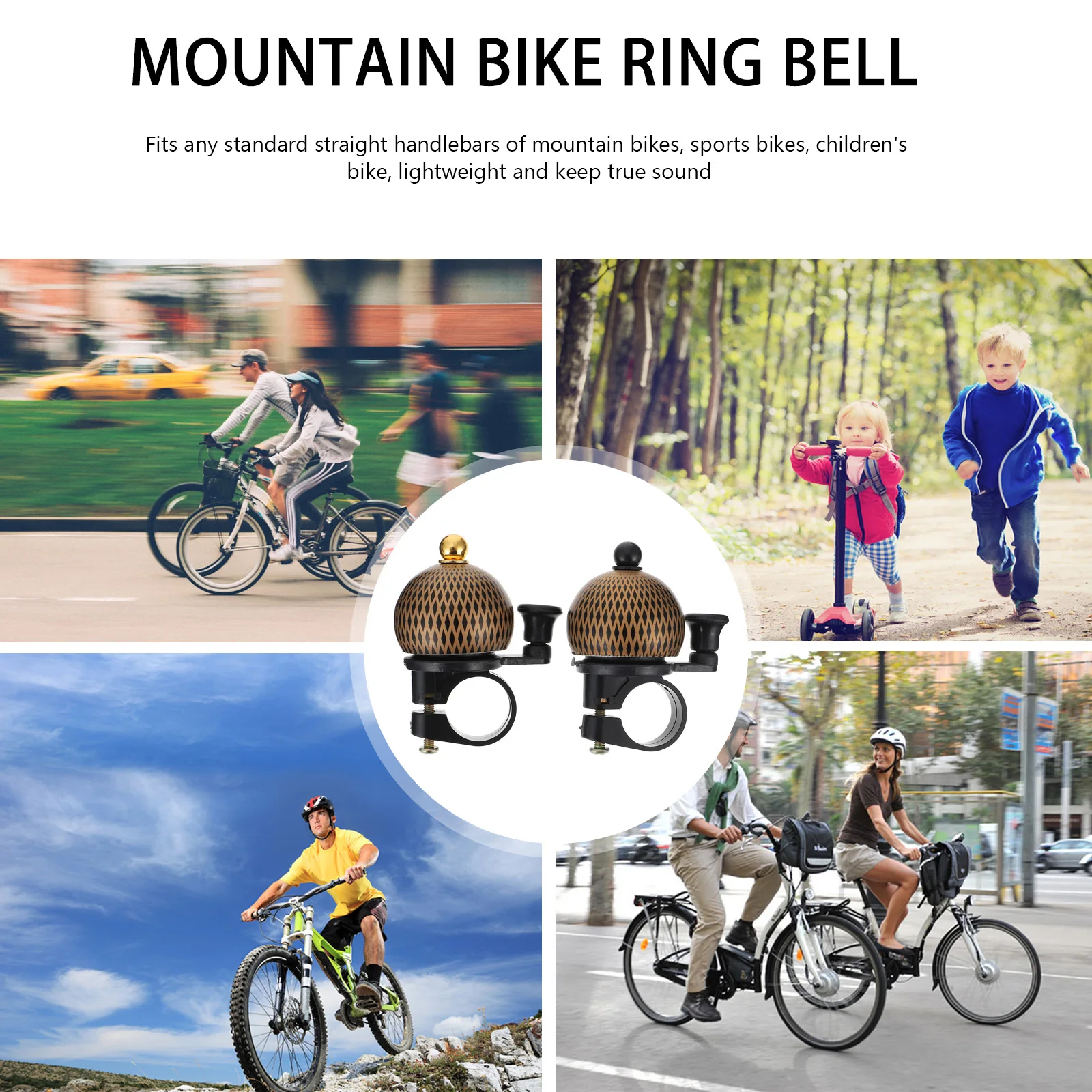 

2pcs Professional Bike Bells Aluminum Alloy Cycling For Mountain Road Bikes Loud Durable Handlebar Bell Rainproof