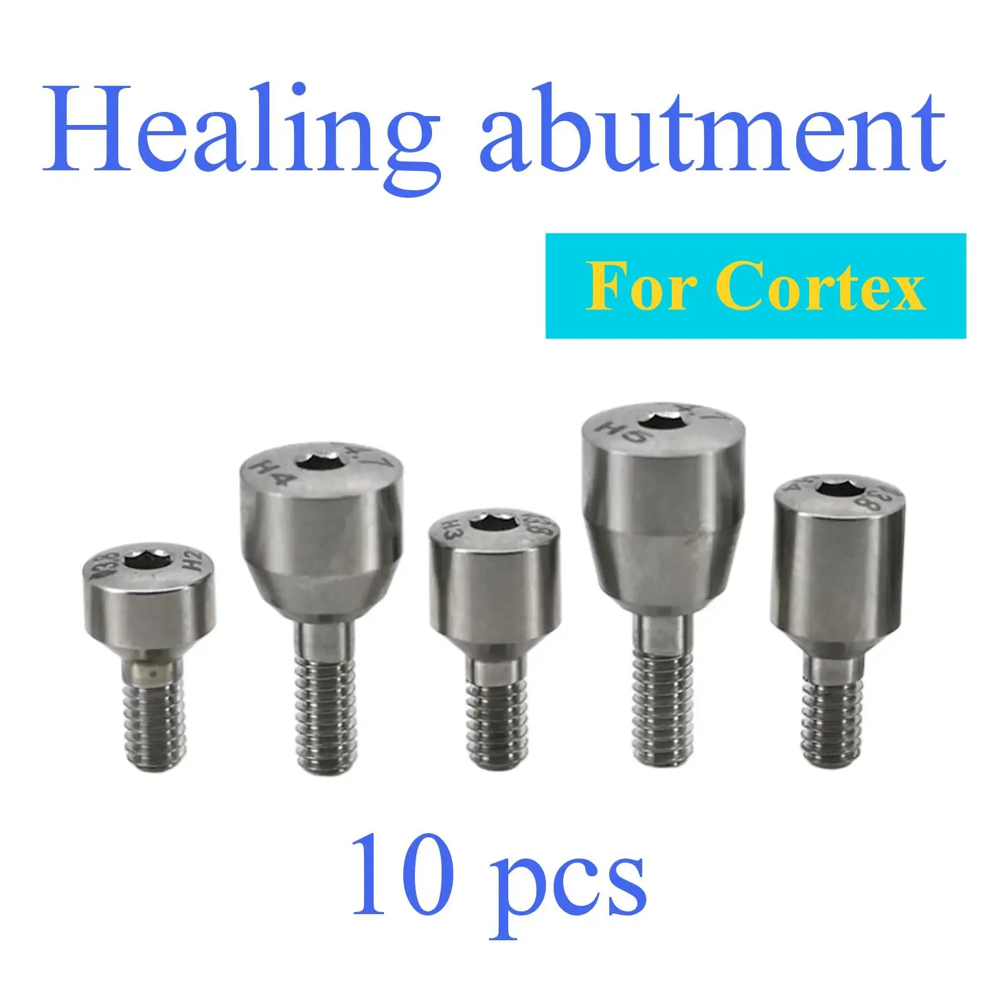 10Pcs Dental Titanium Healing Abutments Fits Cortex Platform Hex Driver Second Stage Gingival Collar Restoration Accessorie Part