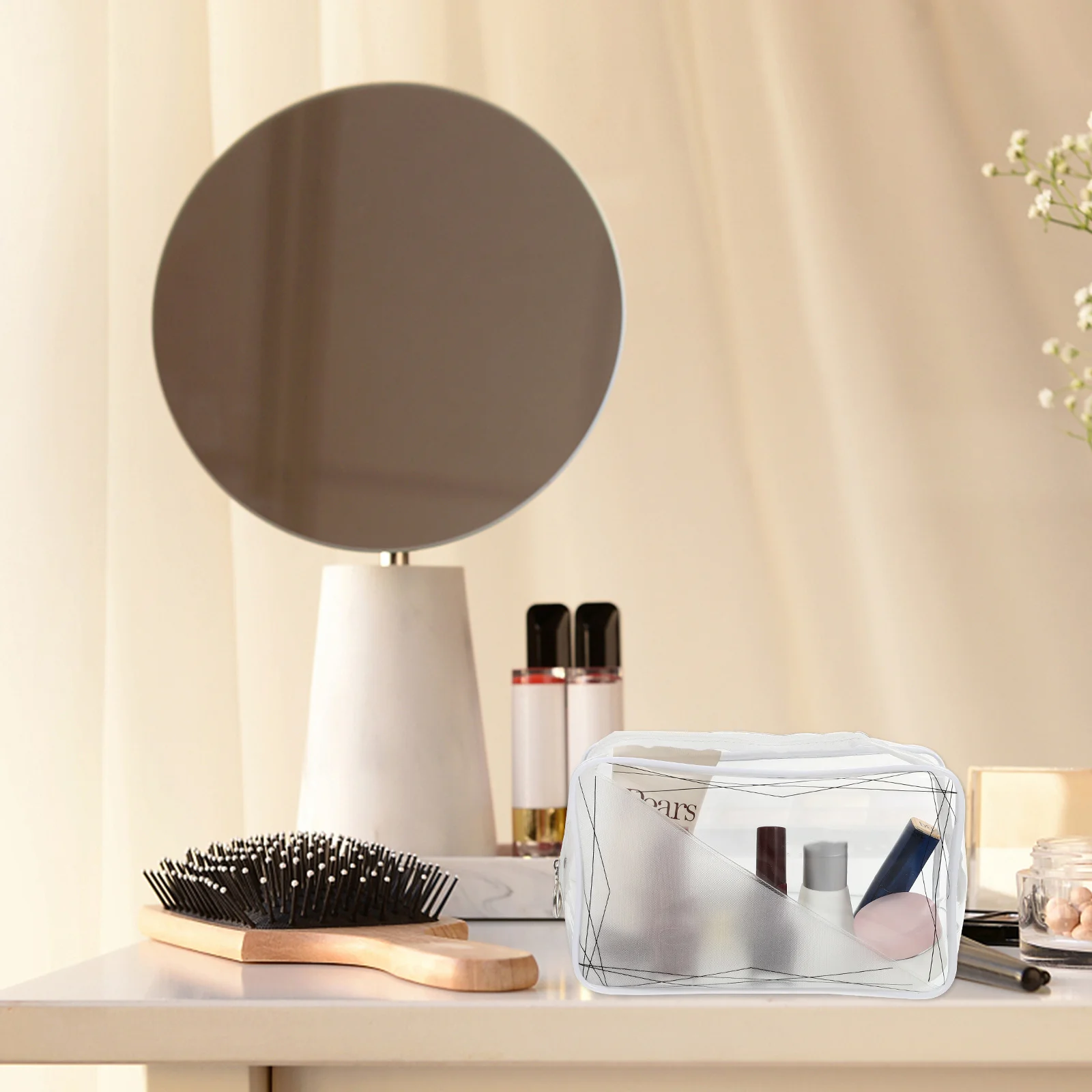 

Waterproof PVC Makeup Storage Bag Portable Organizer for Travel and Daily Use Toiletry Bag Pouch