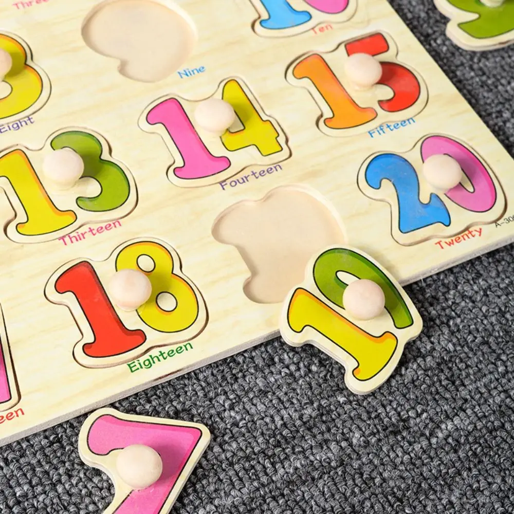 

Montessori Wooden Puzzle Toys Early Educational 3D Puzzle Hand Grab Board Cultivation Multifunction Cognitive Puzzle Game