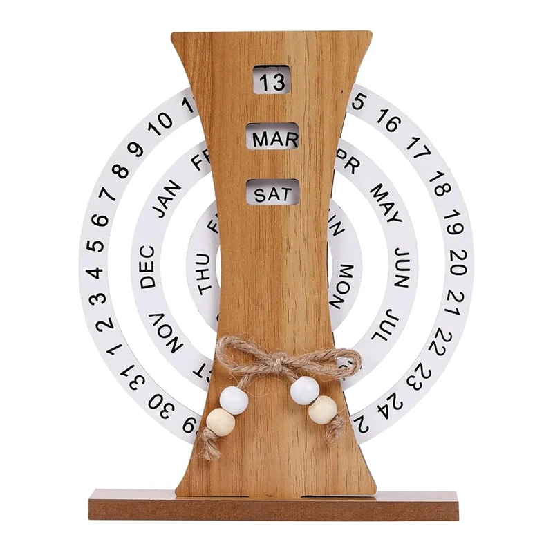 

Деревянный календарь, украшение для дома, крыльца, офисное украшение для рабочего стола, ручной вращающийся настольный календарь, сладкий дом