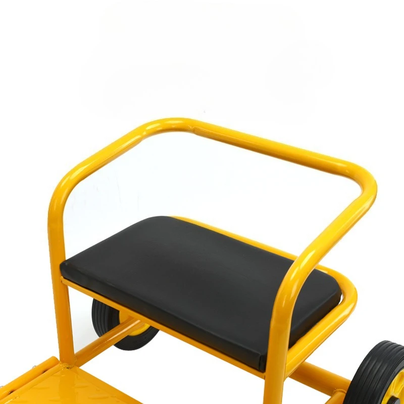 子供用プルワゴン、屋外遊び用キッズライドオン三輪車、快適なシートと柔らかいハンドル付きの幅広メタル幼児用おもちゃ