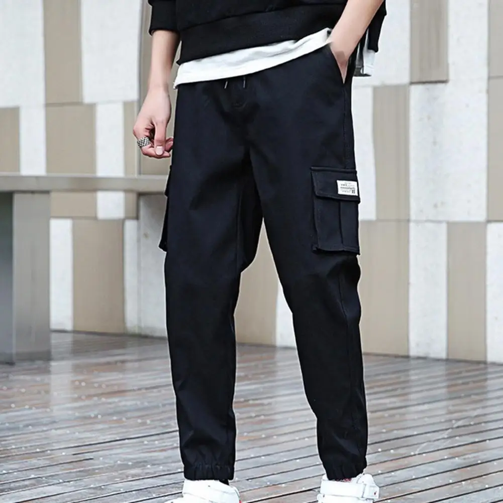 

Cargo Pants Casual Men Hip Hop Pant Drawstring Harem Trousers Harajuku Plush Lining Cargo Pants Sweatpants Men pantalones hombre