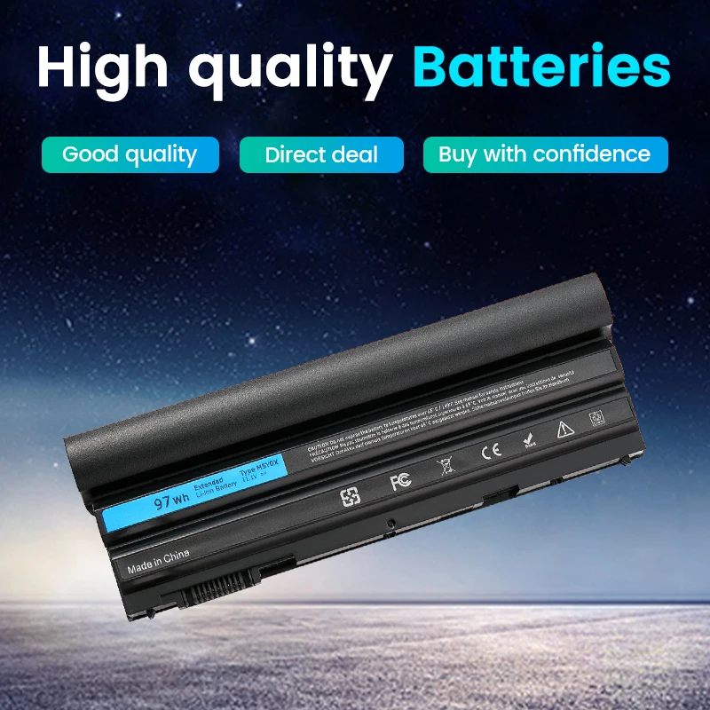 97Wh M5Y0X Battery for Dell Latitude E5420 E5430 E5520 E5530 E6420 E6430 E6520 P9TJ0 R48V3 04NW9 UJ499 YKF0M X57F1 KJ321