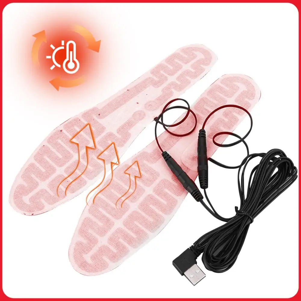 USB-beheizte Einlegesohlen Fußwärmer-Folie 10W Elektrische Fußwärmematte Winter Outdoor-Sport Heizsohle für Männer und Frauen