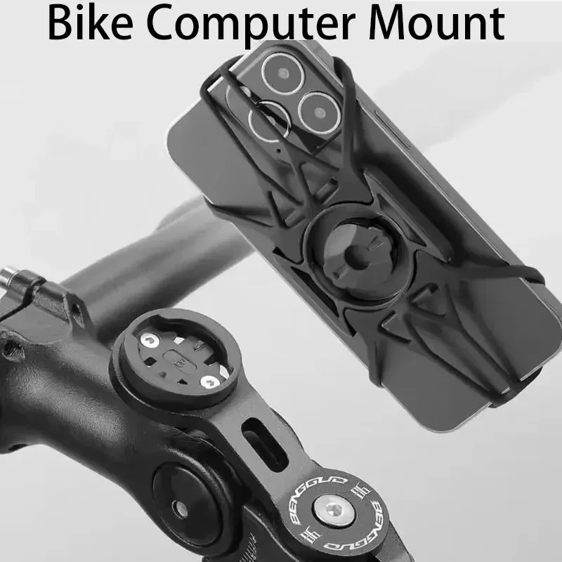 Aluminum Alloy Bike Computer Mount Shockproof Rustproof Bracket Phone Holder for Garmin Bryton Smartphones Flashlight Camera