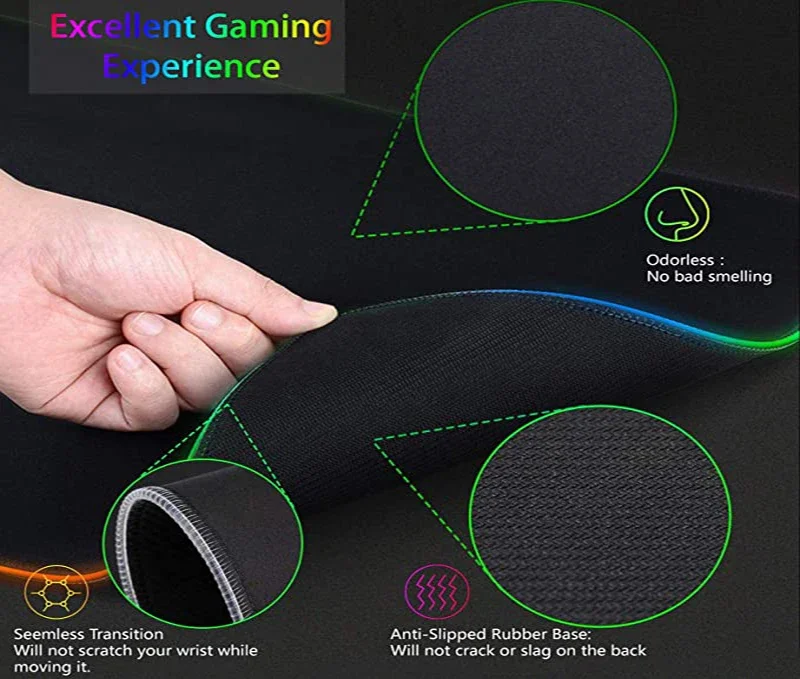 แผ่นรองเมาส์ RGB HD Hentai Xxl ลายสาวอนิเมะเซ็กซี่ R18 อุปกรณ์เสริมอีสปอร์ต แผ่นรองเมาส์ขนาดใหญ่ 400x900 มม. ไฟ LED สำหรับวางบนโต๊ะคอมพิวเตอร์