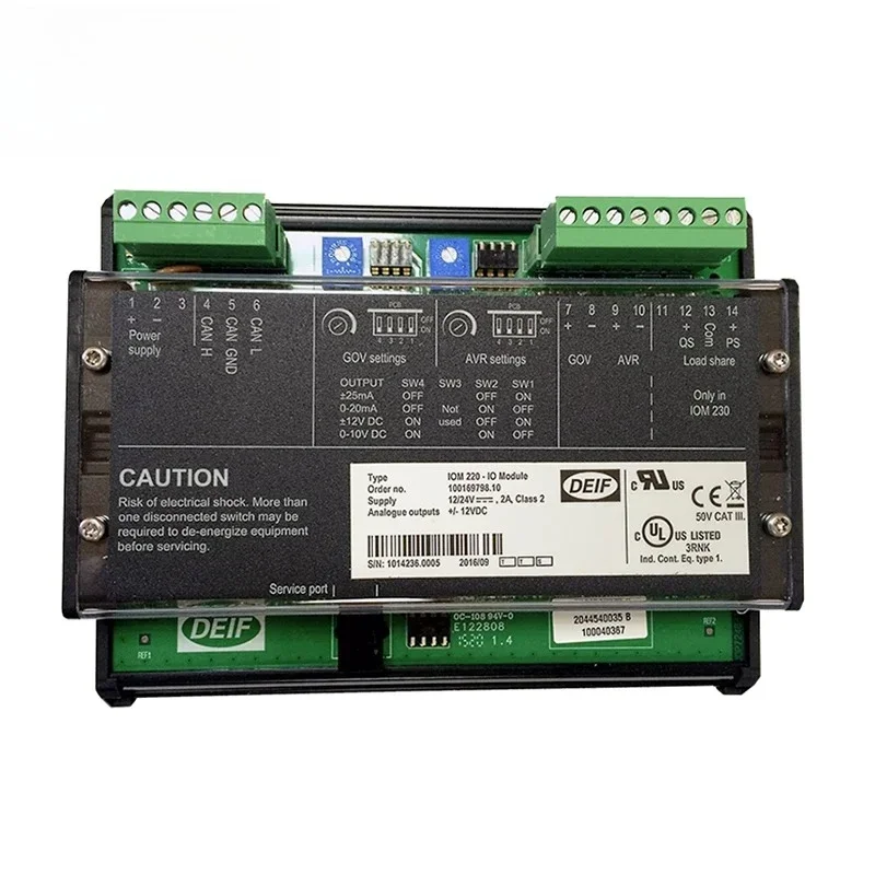 Original Genuine DEIF IOM220 Analogue Output Module for Generator Control System