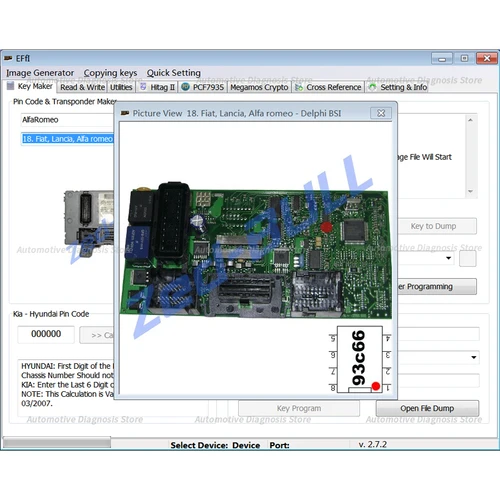 Imagen 2 del producto EFfI Zed Bull Key v2.7.2 Software Ficha infinita Mini Zedbull Programador de llave automático 2.7.2 Zed Bull Repetidor Programación clonada
