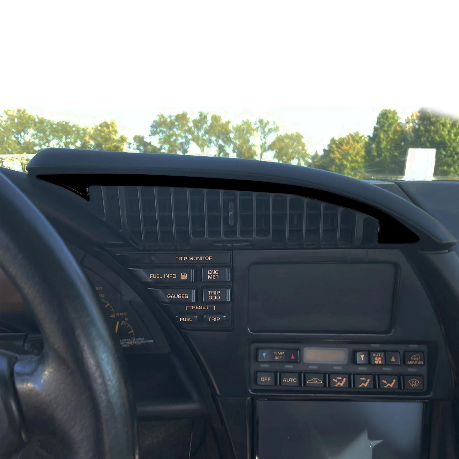 For Chevrolet Corvette C4 1990-1993 Piano Black Speedometer Air Conditioning Vent Frame Panel Cover Trim Car Accessories Sticker