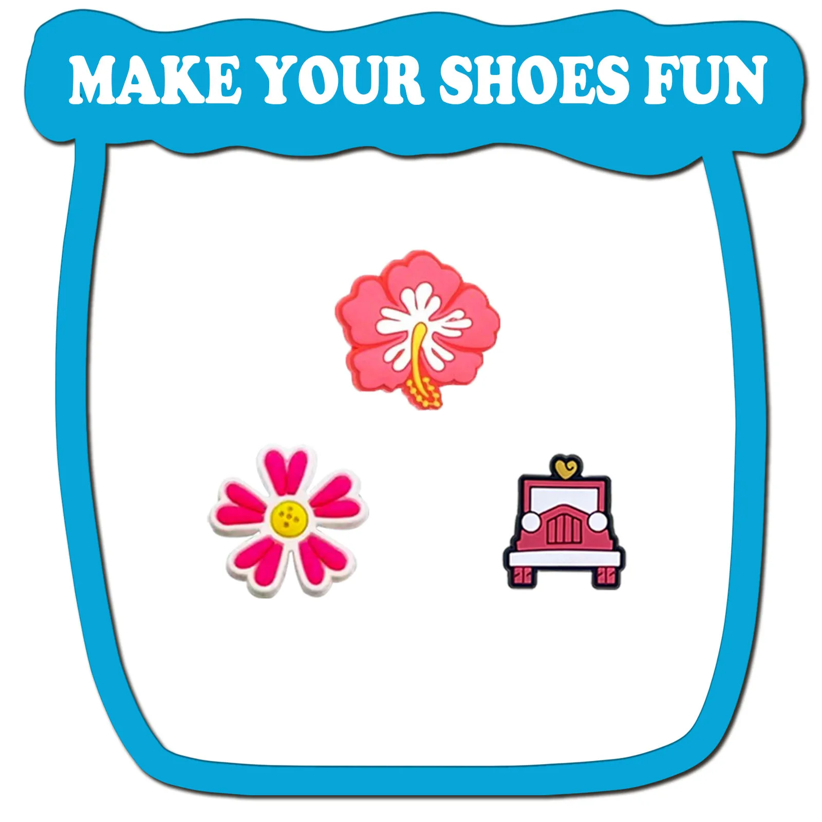Random 8/20/38Pcs Pink Series Shoe Charms For Bubble Slides Sandals, Shoe Decorations Accessories For Christmas Birthday Gift image 4