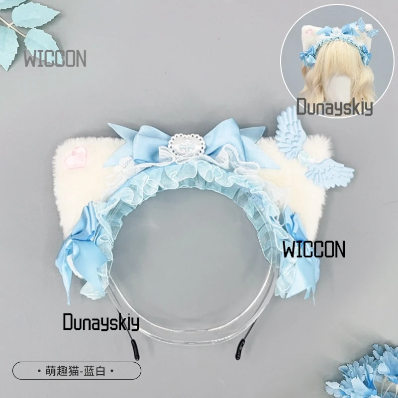 Gothic Lolita KC Headpiece for Halloween/Christmas/Oktoberfest/Easter - Detachable Cat Ears & Cross Bow