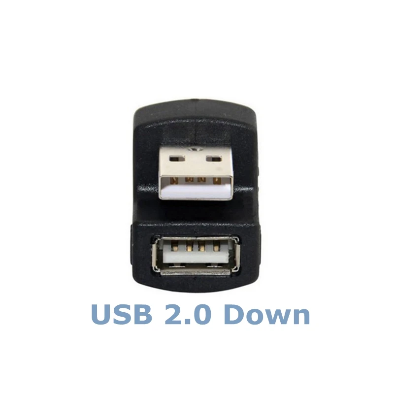 High speed Up&Down 180 Degree Angled USB 3.0 2.0 Adapter A Male to Female Extension Connector Work for LTE adapter to Power Bank