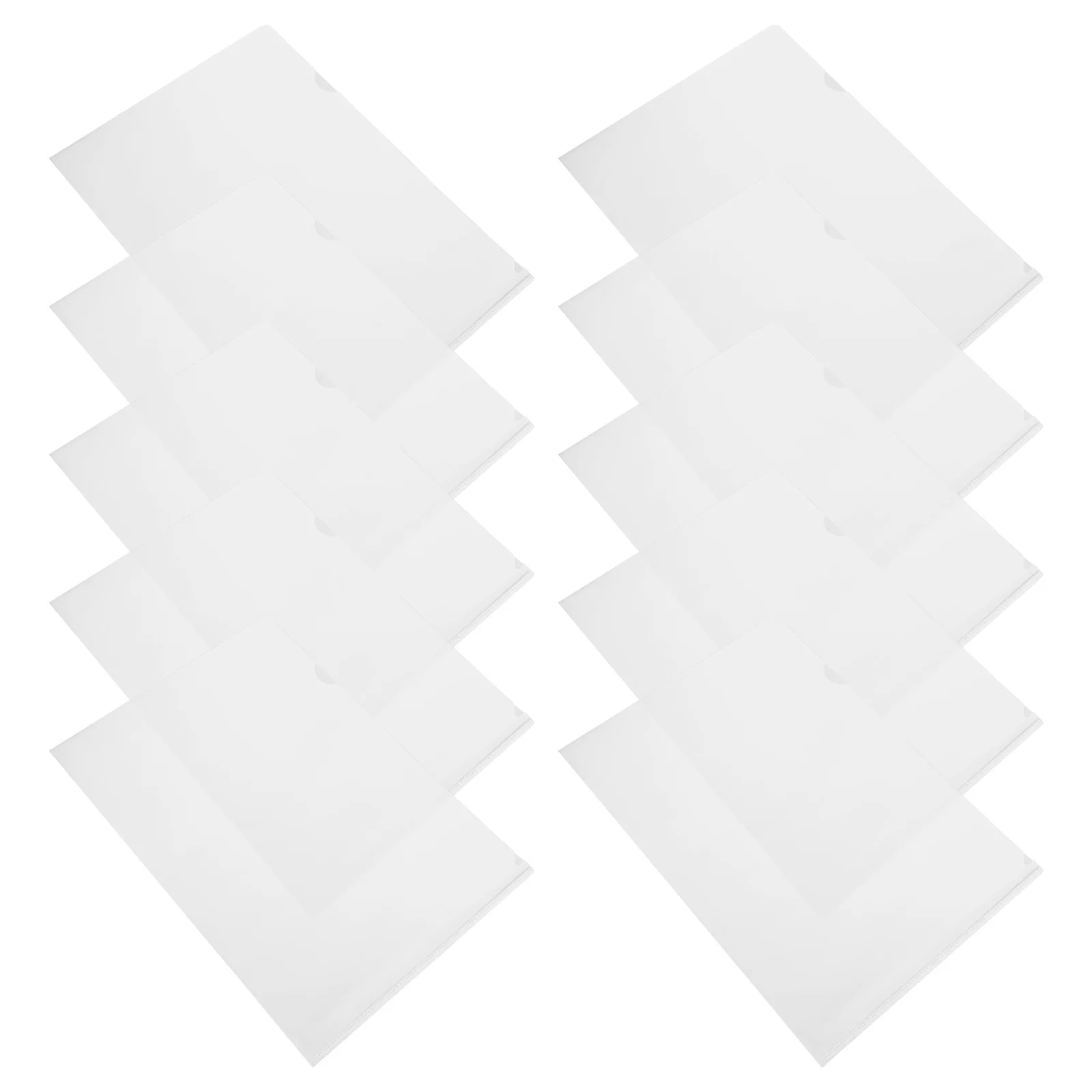 

20Pcs Clear Document Folder Transparent File Folders Protective Sleeves Office Study Paper Organizers Sheet Protectors