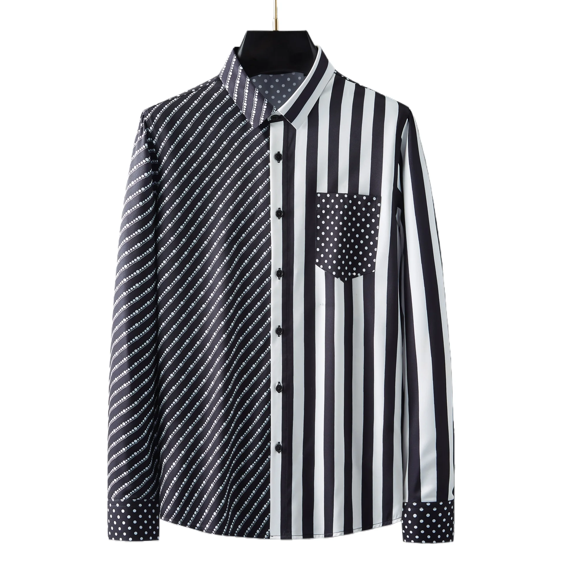 Brand Striped Shirts Men High Quality Casual Business Social Dress Shirt Slim Long Sleeved Streetwear Banquet Party Man Clothing