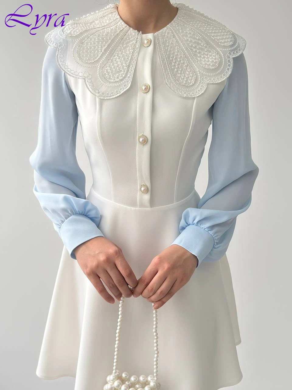 맞춤형 A라인 크루넥 우아한 분위기의 이브닝 드레스 패션 고급 셀럽 가운 섬세한 클래식 파티 드레스