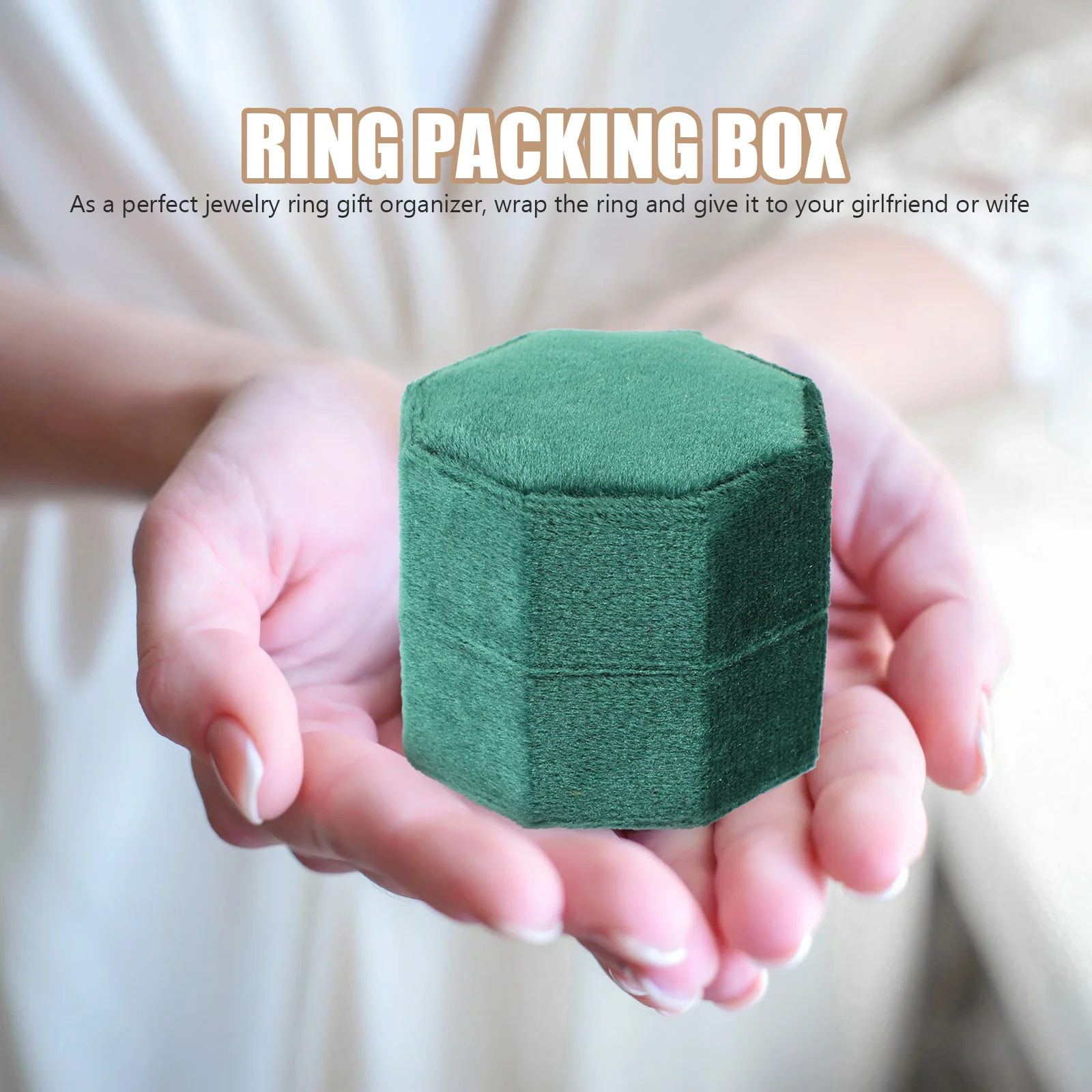 

Ring Box Rings Wedding Boxes for Ceremony Favour Holder Velvet Jewelry Packaging Miss Engagement