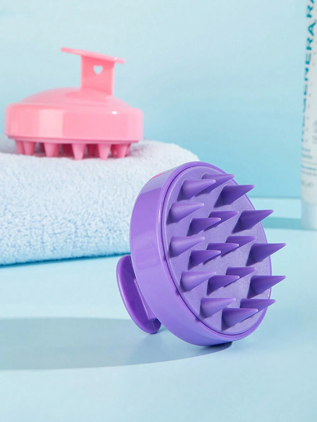 Soft Silicone Massage Shampoo Brush, 1pc Multicolor Manual Head Massager Bath Use Scalp Massager, Hair Brush/Hair Comb Black Fri