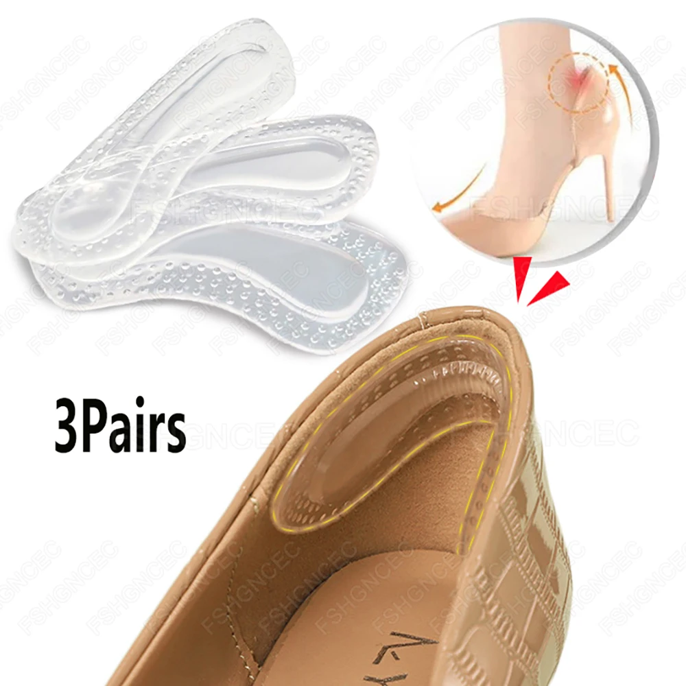 Fersenstift, Fersenschutz für Damen, Silikonkissen, Fußpflegeprodukte, rutschfeste Schuhpolster für High Heels, verstellbare Einlegesohlen