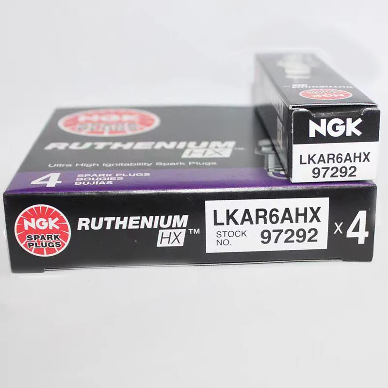 4pcs NGK Ruthenium Spark Plug LKAR6AHX 97292 Suitable For TOYOTA Engine Code 1ZR-FAE, 1ZR-FE, 2ZR-FE NISSAN QR25DE etc