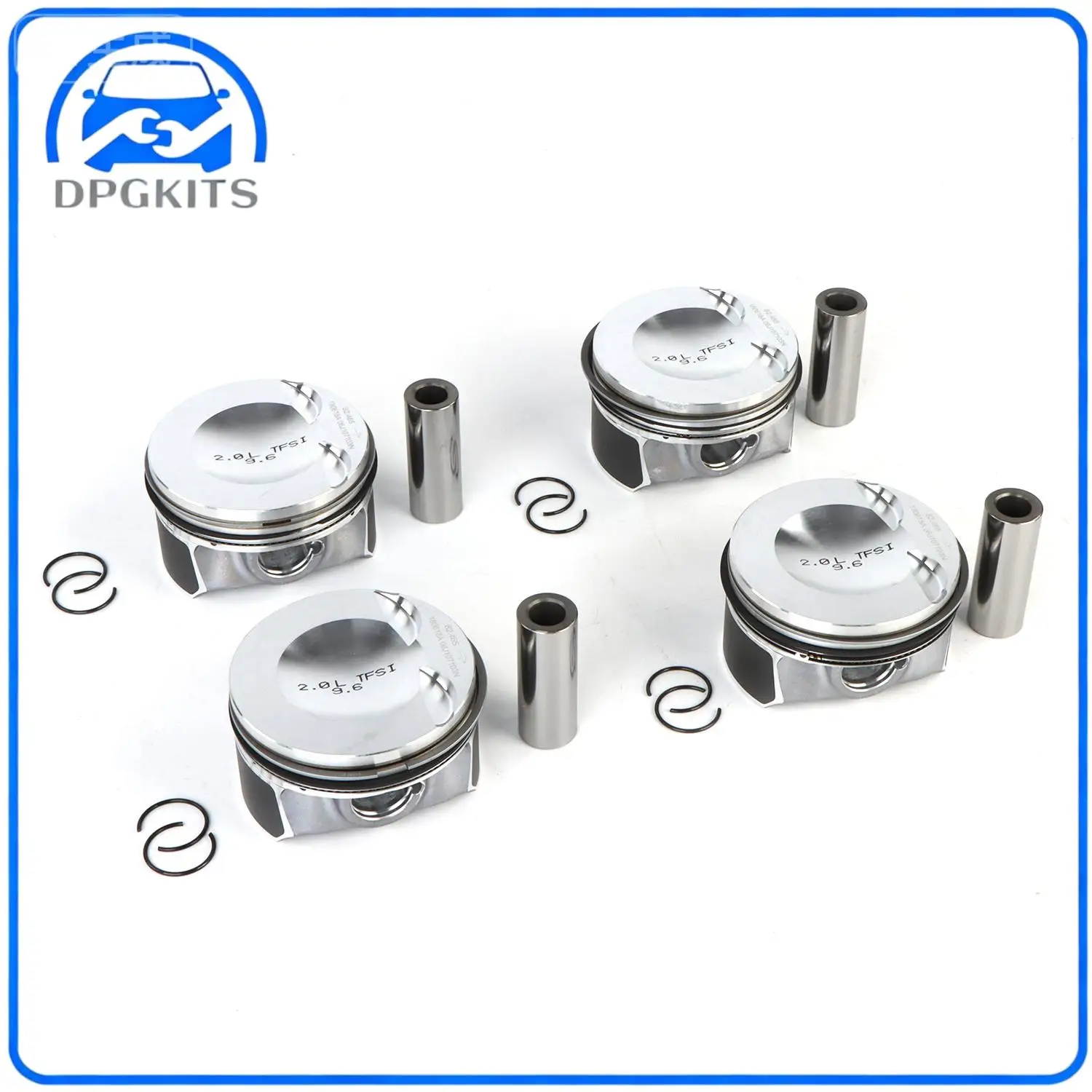 

DPGKITS 4pcs Engine Pistons & Rings 06H107065AM EA888 For VW GTI Passat Tiguan Audi A3 2.0TSI 2.0TFSI DOHC 16V 82.5mm STD Φ21mm