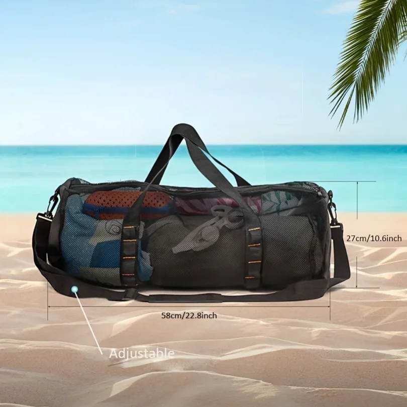 Mesh Swim Bag Beach Bag Large Capacity Duffle Bag with Adjustable Strap Lightweight Quick Dry for Travel Gym Sports Wholesale