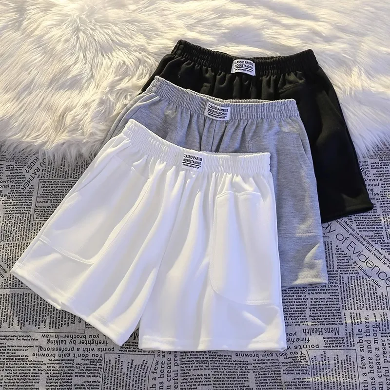 High Waist Sports Shorts Women's Comfortable Running Hot Pants Casual Home Leisure Polyester Fiber Thin Model Pocket Design