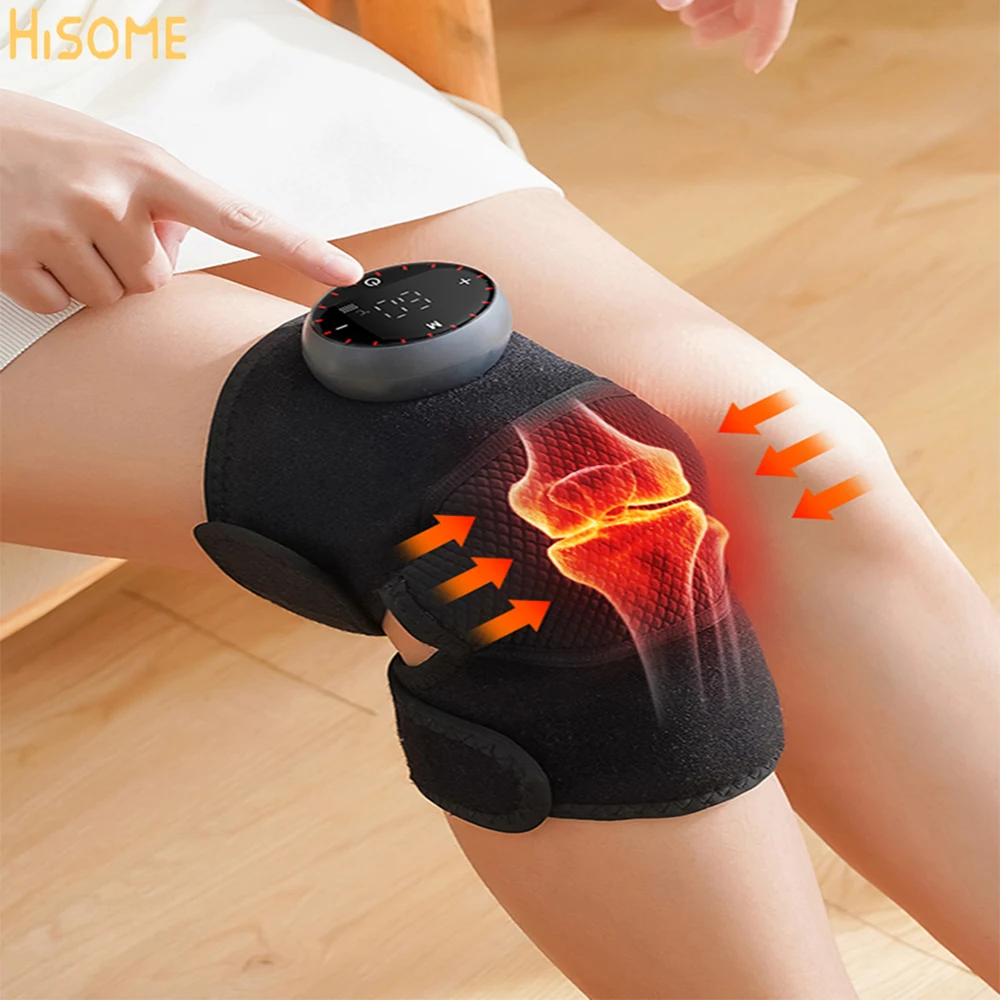 USB Heating Knee Protection Massage for Joint  Far-infrared Knee Shoulder Elbow Pad Wireless LED 5 Levels Hot Compress Massager