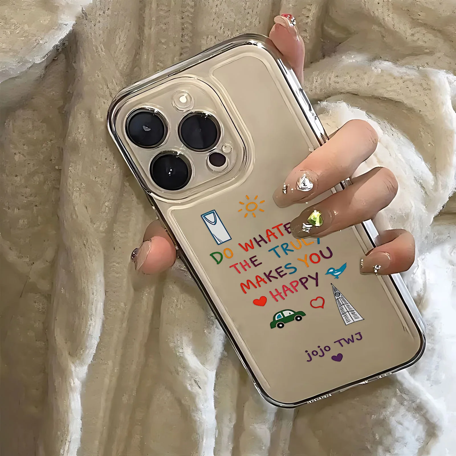 Capa de Telefone Happy Vibes Only para Oppo Realme Note 70 15 C71 C63 C65 C67 C55 C53 C35 C33 C31 C30 C20 12 11 10 9 9i 4G 5G