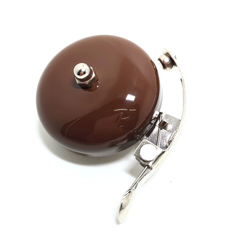 Q1065 Bicycle Retro English Bell Ringing Bell Aluminum Silver Coffee Brown Bike Vintage