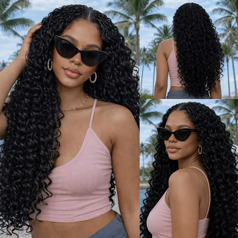 Kinky Curly Invisible Miracle Knots Crochet Human Hair Bundles Black 12A Reusable Human Hair Crochet Pre Separated Boho Crochet Human Hair Burmese Curly Crochet Hair Feather Crochet Miracle Knots Crochet Human Hair For Black Woman 60g-300g