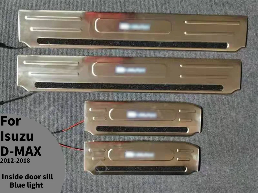 

For Isuzu D-MAX DMAX Accessories 2012 2013-2015 2016 2017 2018 LED Door Sills Scuff Plate Kick Guard Pedal Threshold Protector