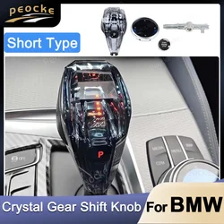 Perilla de palanca de cambios de cristal tipo corto para BMW G12 G32 G31 G38 G30 Kit de varilla de engranaje de cristal ix3 G08 X3 G01 X4 G02 manijas de palanca de caja de cambios