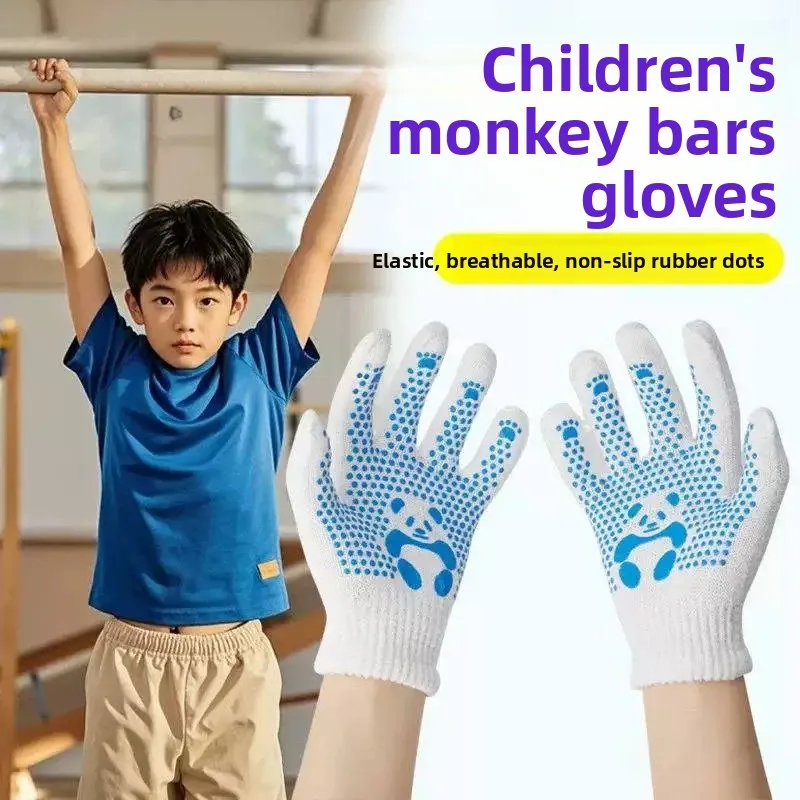 Anti-Slip Bar Hanging Gloves for Children Climbing Exercise Fitness Non-Slip Gloves Half Finger Gloves for Pull-Up Bars