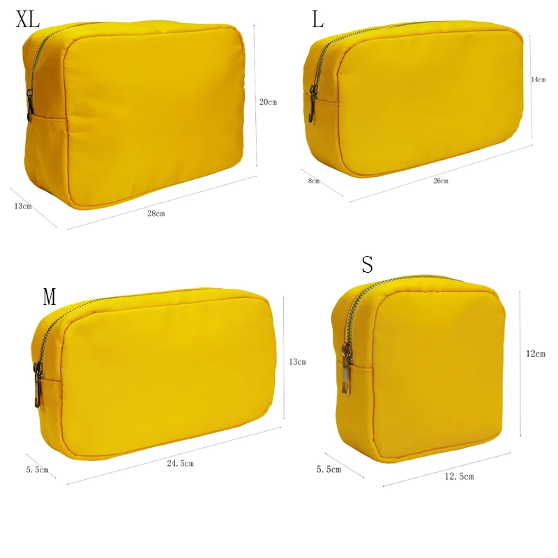 Custodia impermeabile borsa per il trucco da viaggio in Nylon roba Patch per lettere carine Patch per ricamo personalizza il regalo