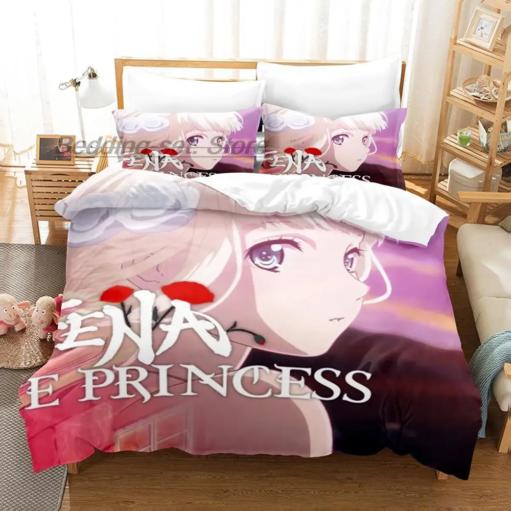 Fena Pirate Princess Bedding Set Single Twin Full Queen King Size Bed Set Aldult Kid Bedroom Duvetcover Sets 3D Print Anime 2022