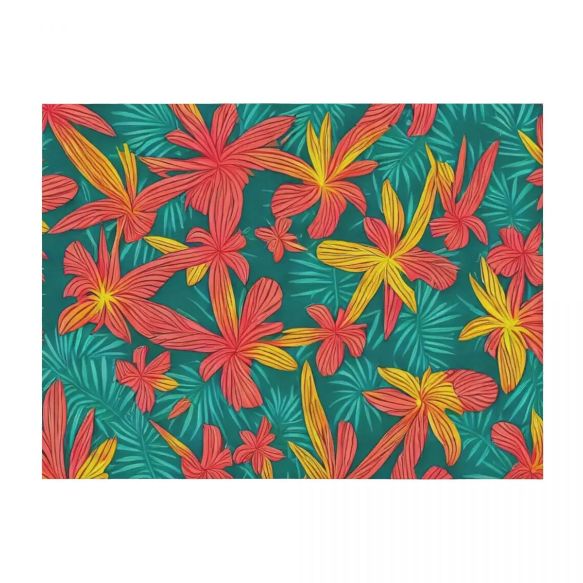 

Tropical Hawaiian Patterns - Exotic Island Theme Throw Pillow Throw Blanket Decorative Sofa Summer Baby Blankets