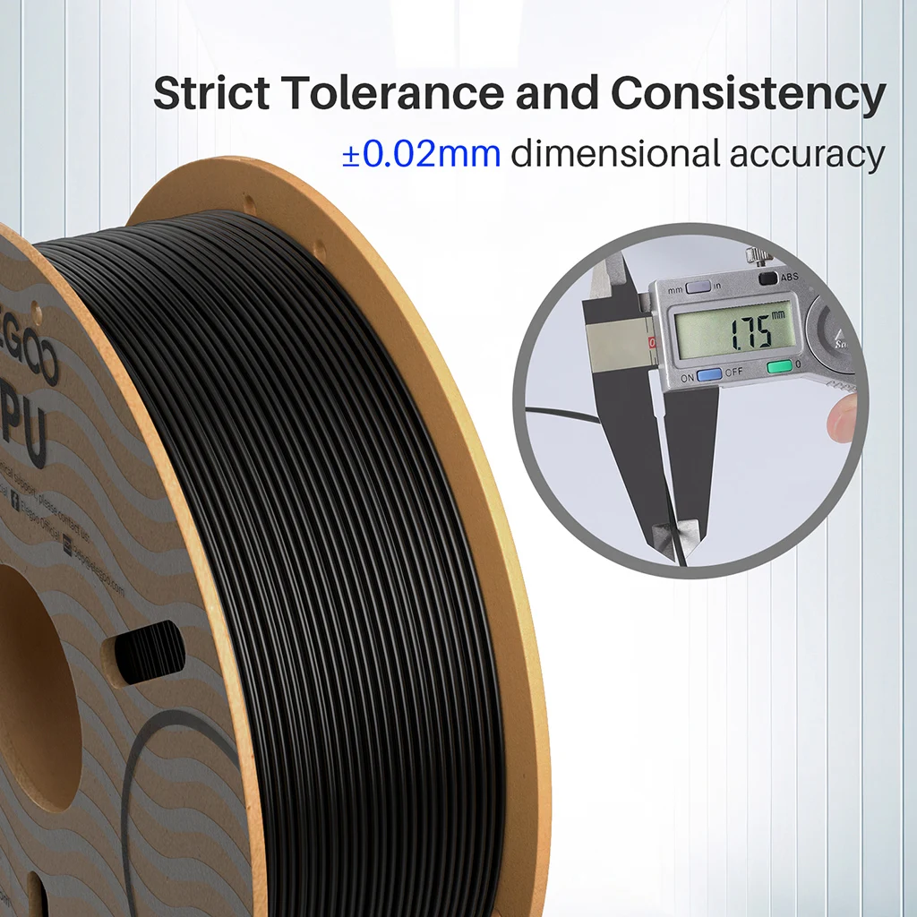 ELEGOO – filament TPU do drukarek 3D, 1,75 mm, 1 kg, twardość Shore 95A, elastyczny filament TPU o wysokiej odporności i sprężystości. — zdjęcie produktu 4