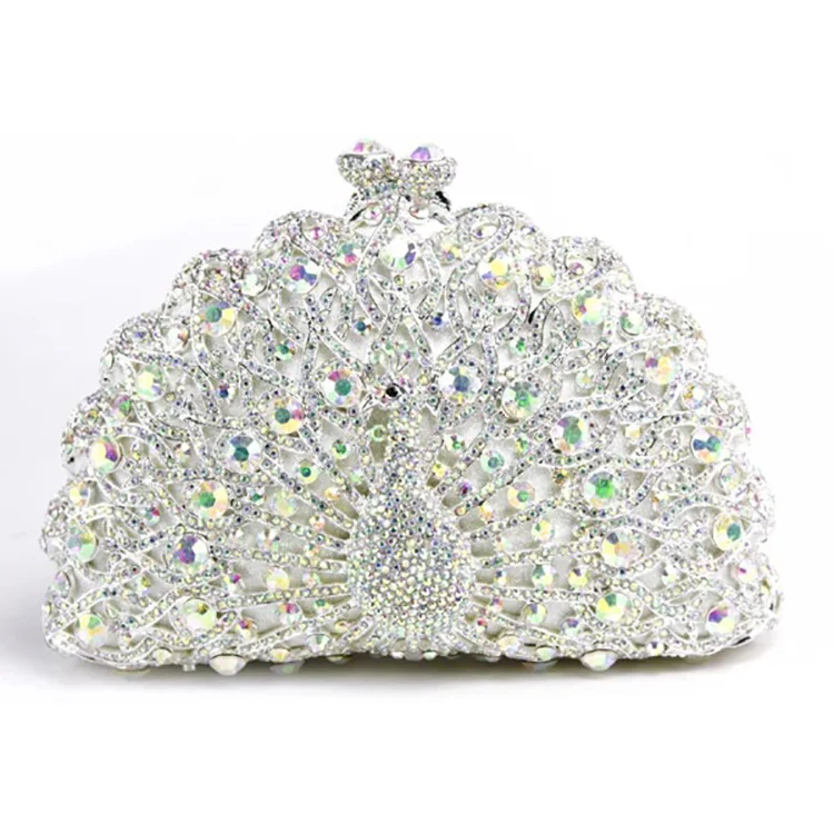 

New Party Fashion Tassel Wedding Bling Clutch Purse Evening Bag Women Purple Velvet Silver Gold Blue OEM Style Snap Pattern