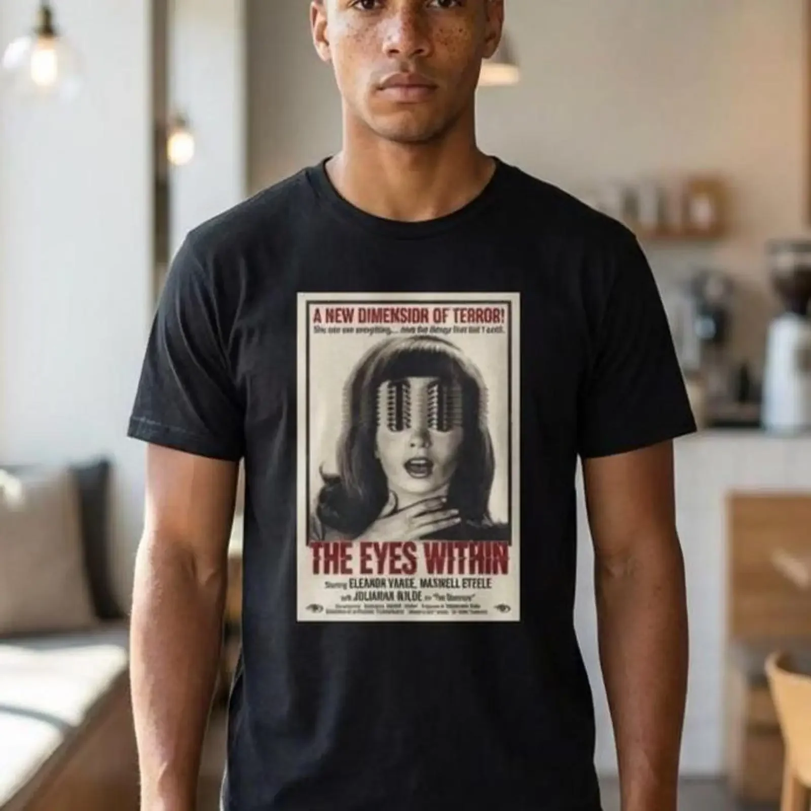 Sci Fi Movie Lover T Shirt The Eyes Within Vintage Horror Cult Classic Surrealistic Odd Strange Weird vintage Washed Breathable