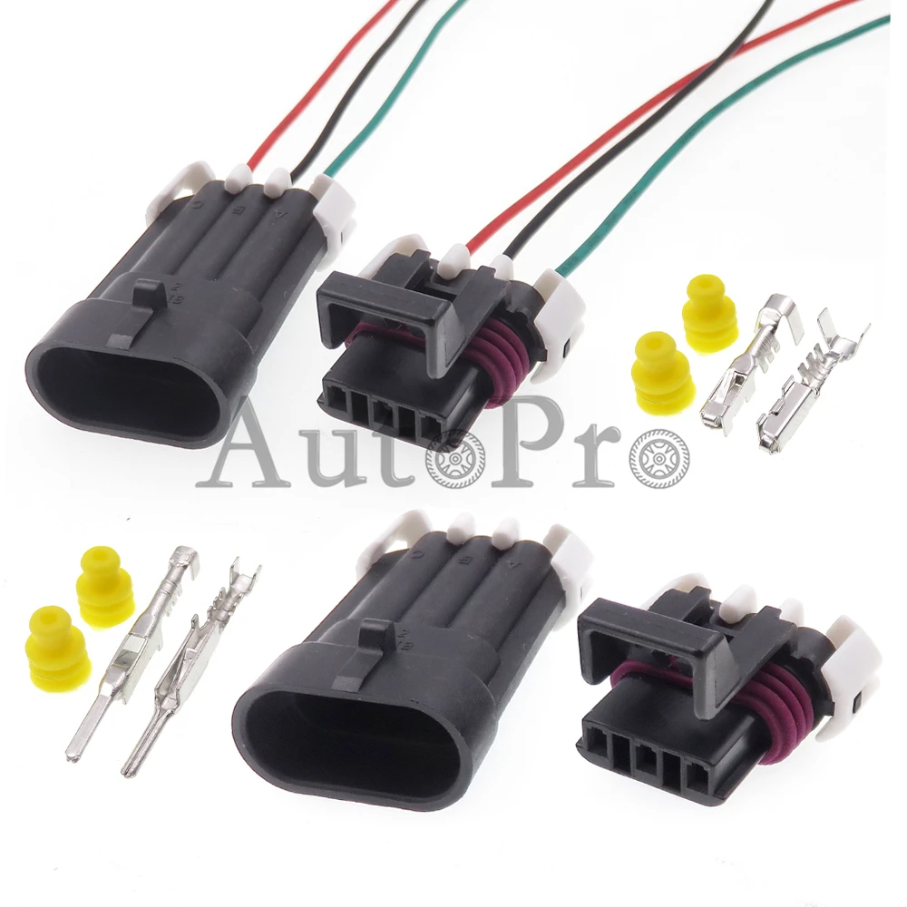 

1 Set 3 Hole 12129615 12110293 Auto Temperature Sensor Starter Wire Cable Plastic Housing Plug Car Waterproof Electrical Socket