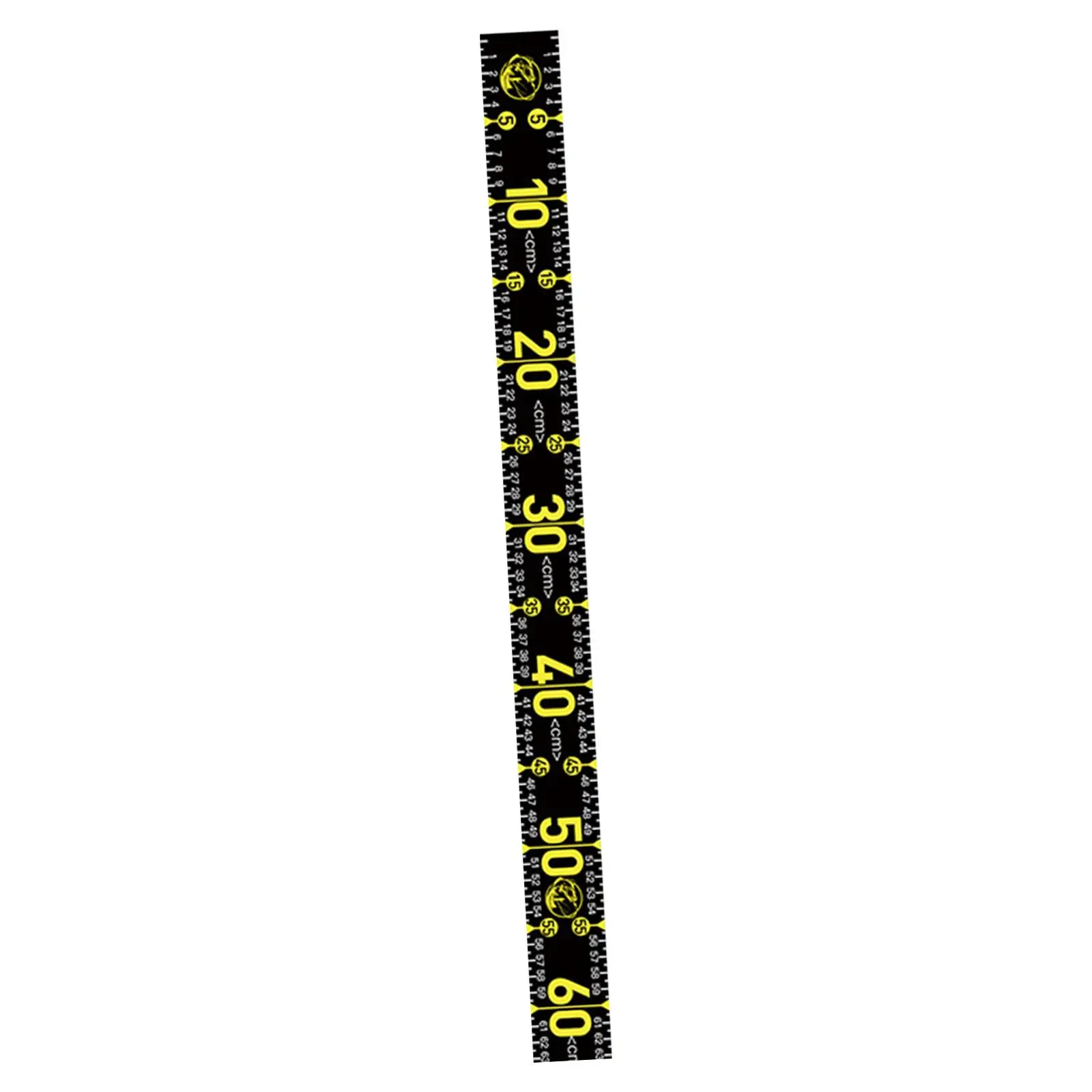 Flexible PVC Fish Measurement Ruler Foldable Adhesive Scale Sticker for Boat Fishing Enthusiasts