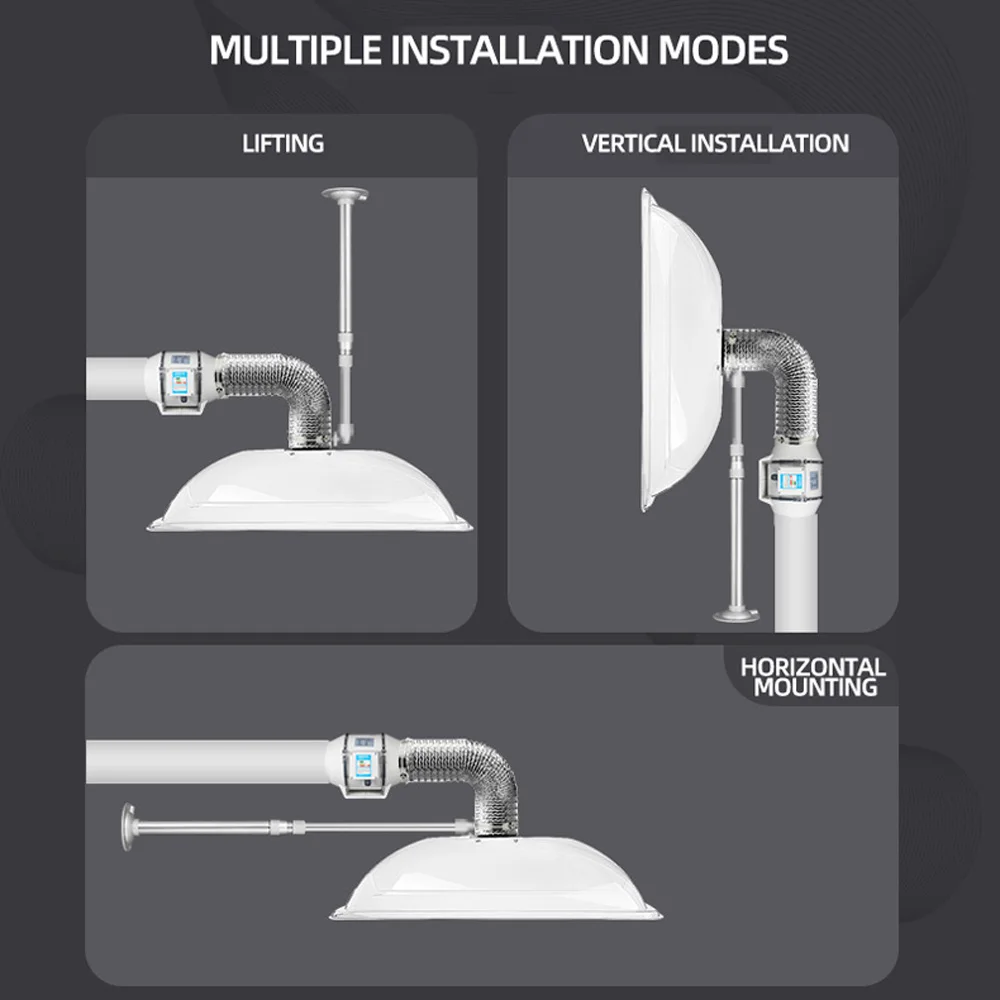 Kitchen Smoke Exhaust Machine Commercial Air Purifier Exhaust Kitchen Hood Aspiratore Cucina