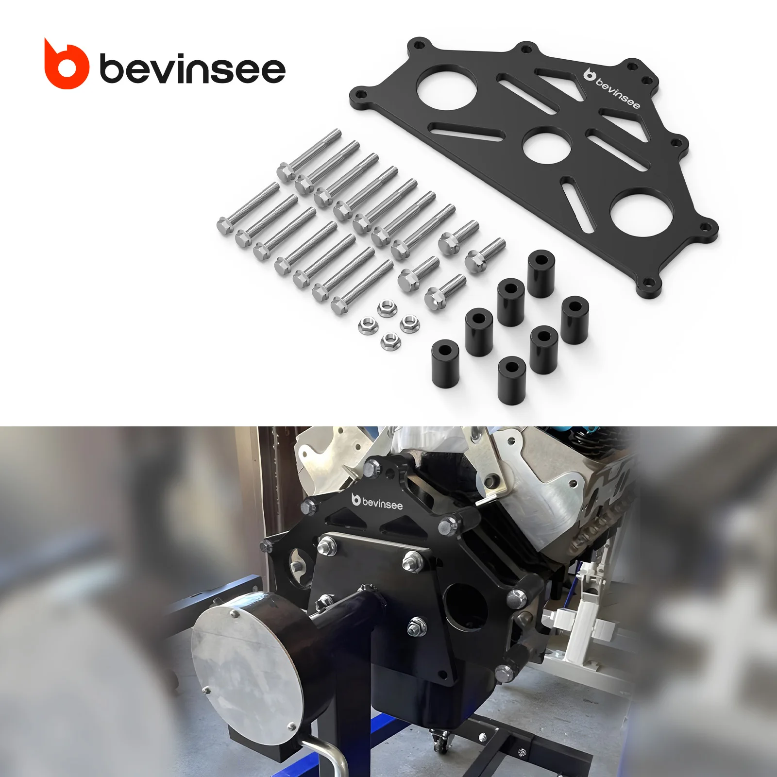 

For LS Engines Heavy-Duty Engine Stand Support Adapter Plate Bracket, for Duramax for Chevy SBC BBC for LS LT Engine